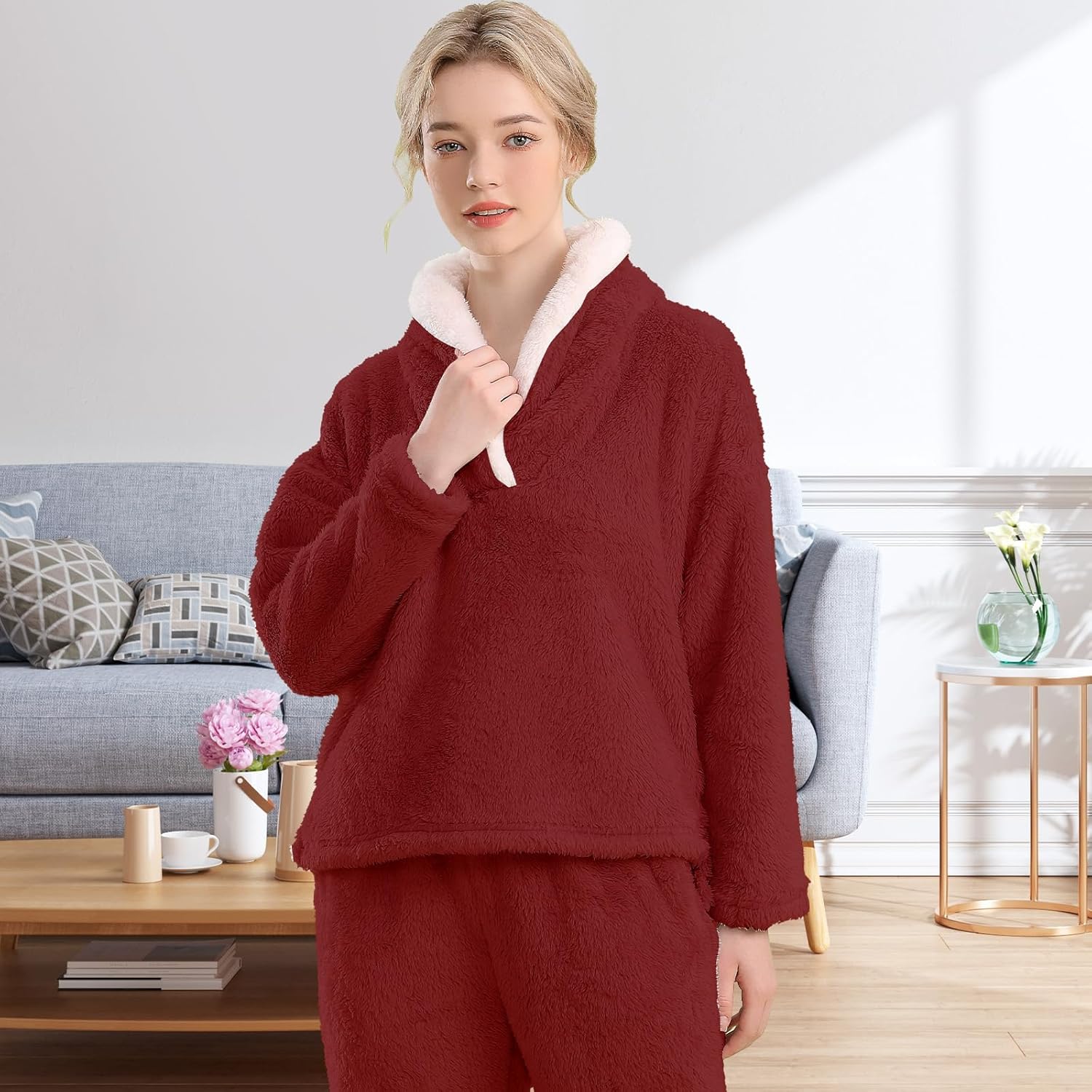 Fluffy Pyjama Set voor Dames - CozyPlush