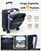 Luchthaven-Goedgekeurde Handbagage Trolley met Spinnerwielen & Laptopvak