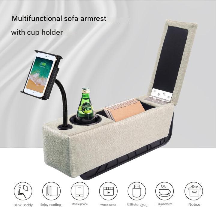 Multifunctionele Bankarmsteun met Draadloos Opladen – Modulux