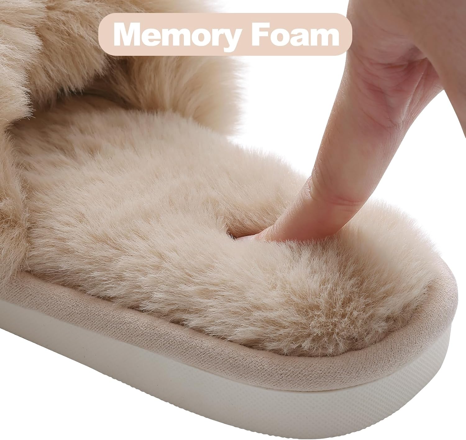 Fuzzy Slippers met Memory Foam - CloudStep