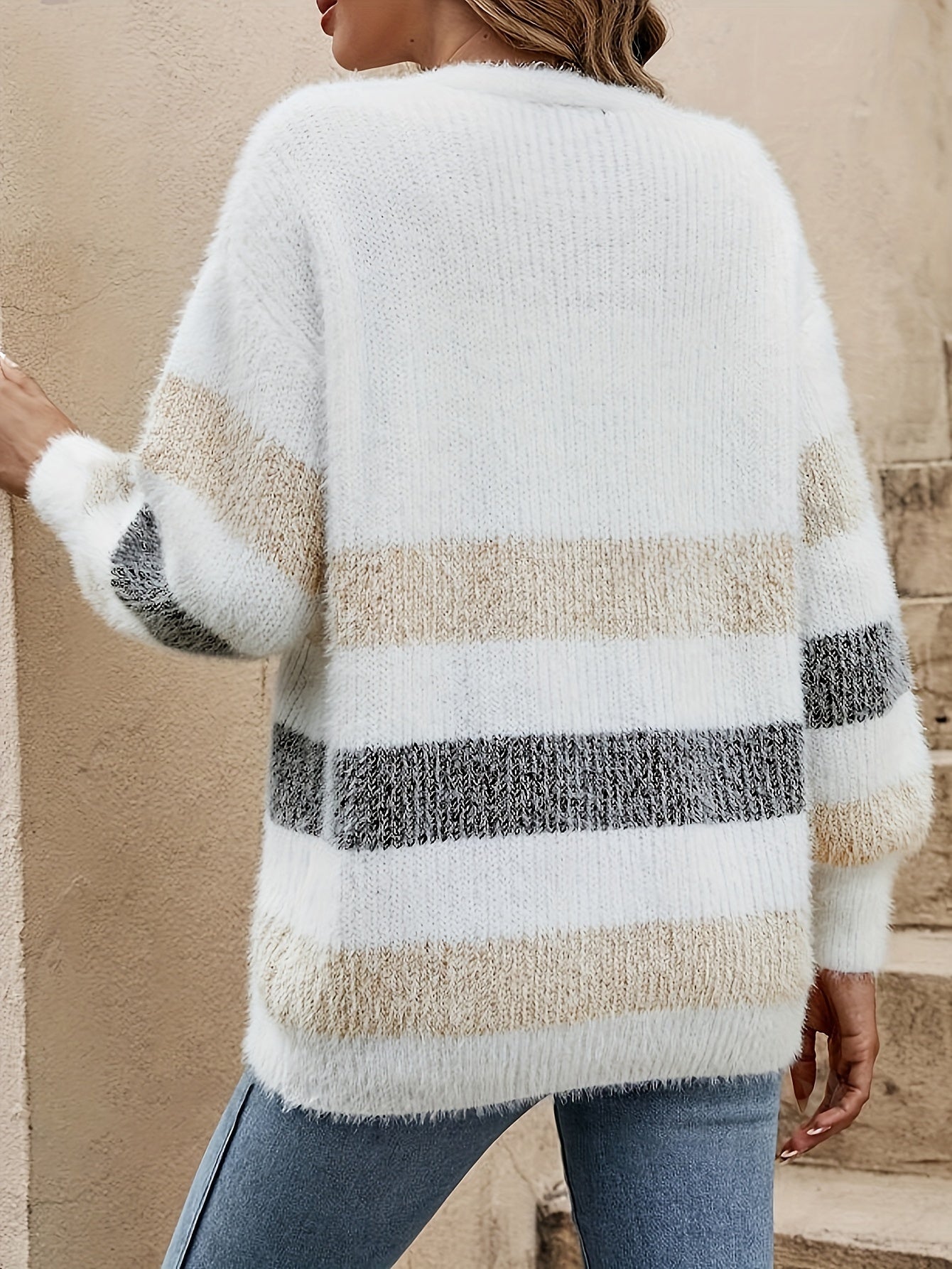 Gestreept V-Hals Vest voor Dames - Luna