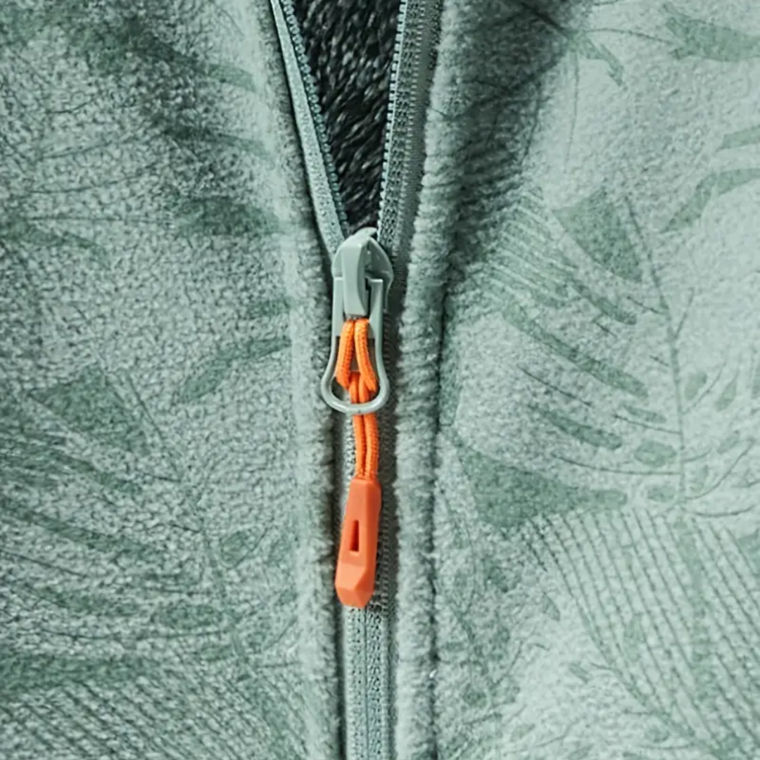 Dames Outdoor Fleecejack winddicht met plantenprint – Marit