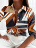 Trendy damesblouse met abstract patroon en knoopsluiting - Marlene