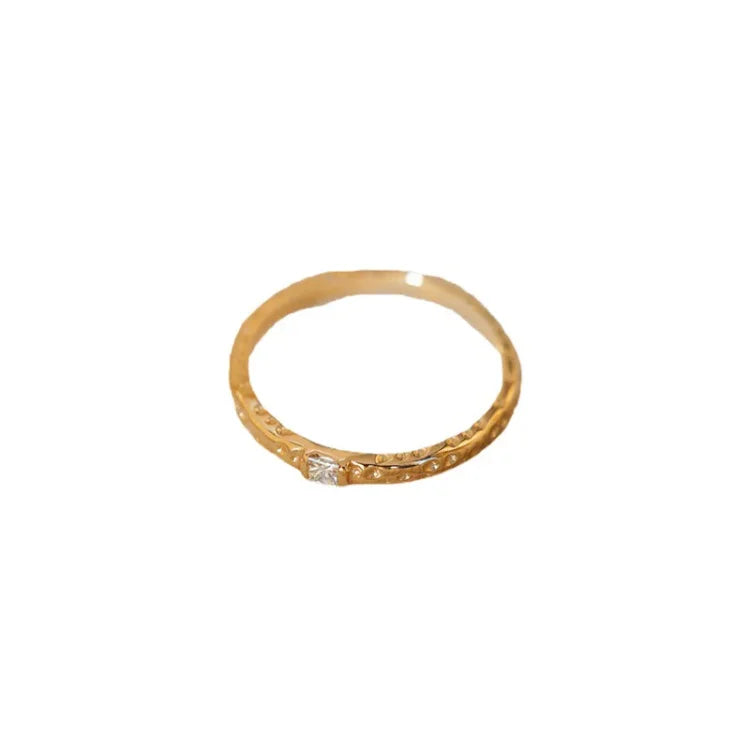 Vergulde Sterling Zilveren Ring met Zirkonia - Aurora