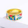 Klassieke Emaille Zirkonia Ring - Nadia