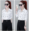 Stijlvolle dames chiffon blouse met knopen & omgeslagen kraag – Fenya
