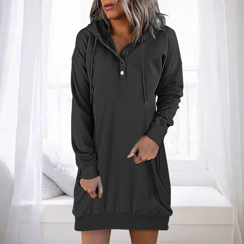 Minimalistische Lange Dames Hoodie – Valeria