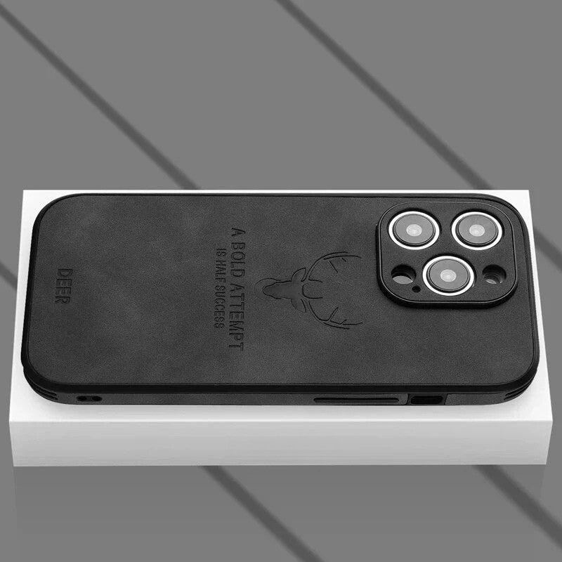 Luxe Hertenleren iPhone Hoes - Veltro