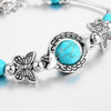 Turquoise Vlinder Kralenarmband | Met zeer gedetailleerde bedels