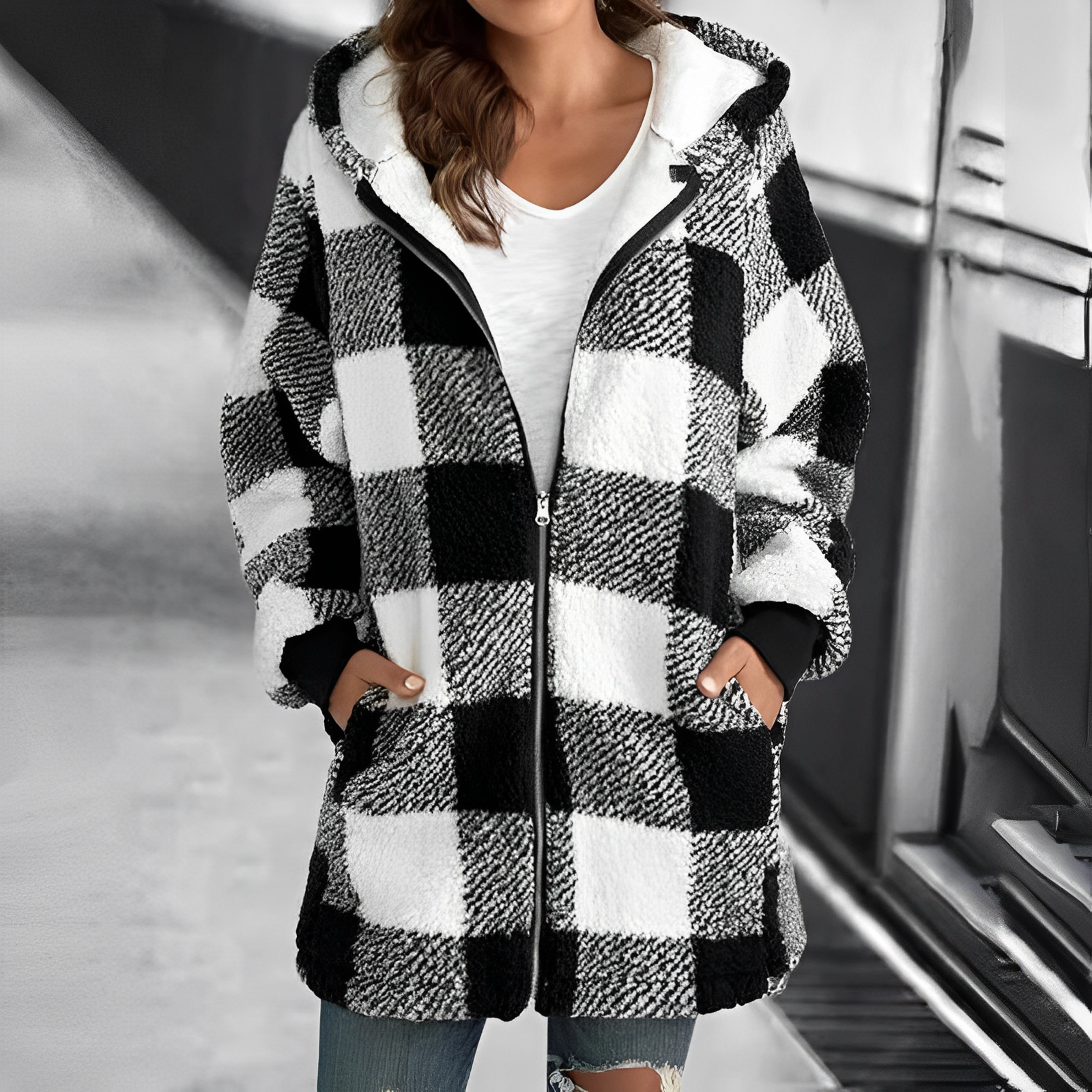 Dames Jas met Capuchon - Camila