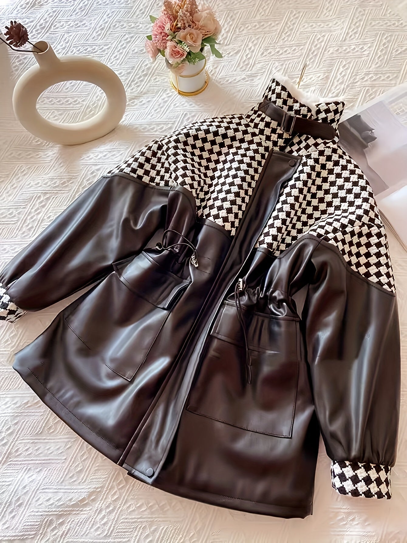 Dames Pluche Jas voor Herfst & Winter – Maribel