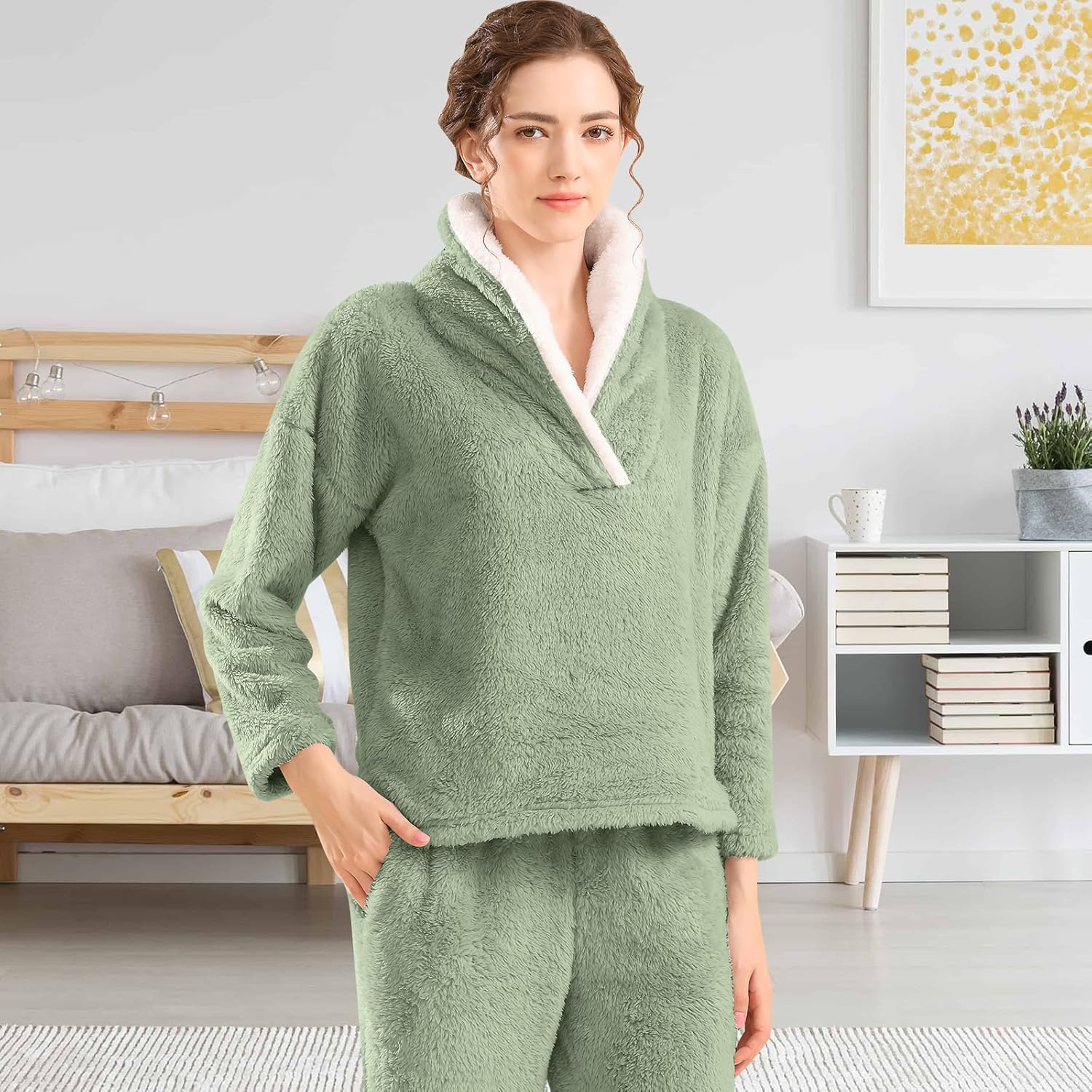 Fluffy Pyjama Set voor Dames - CozyPlush