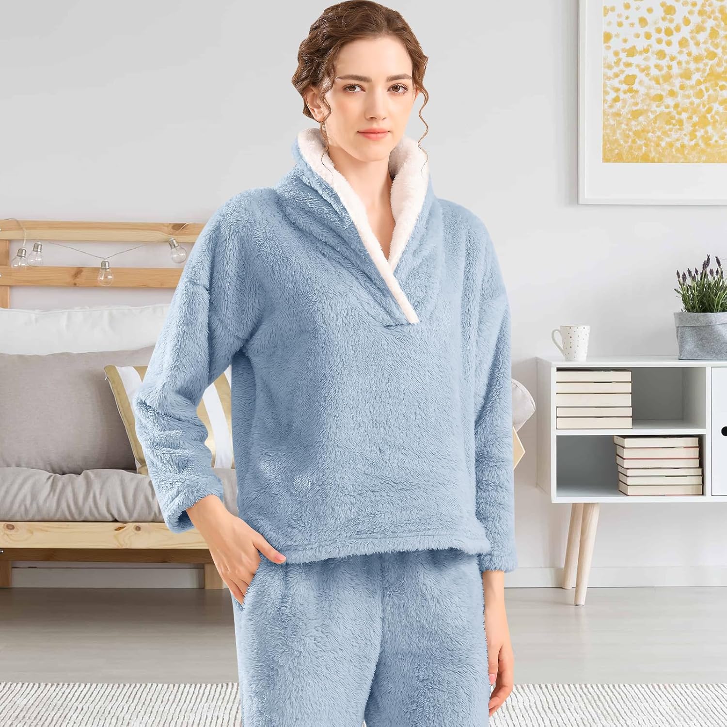 Fluffy Pyjama Set voor Dames - CozyPlush