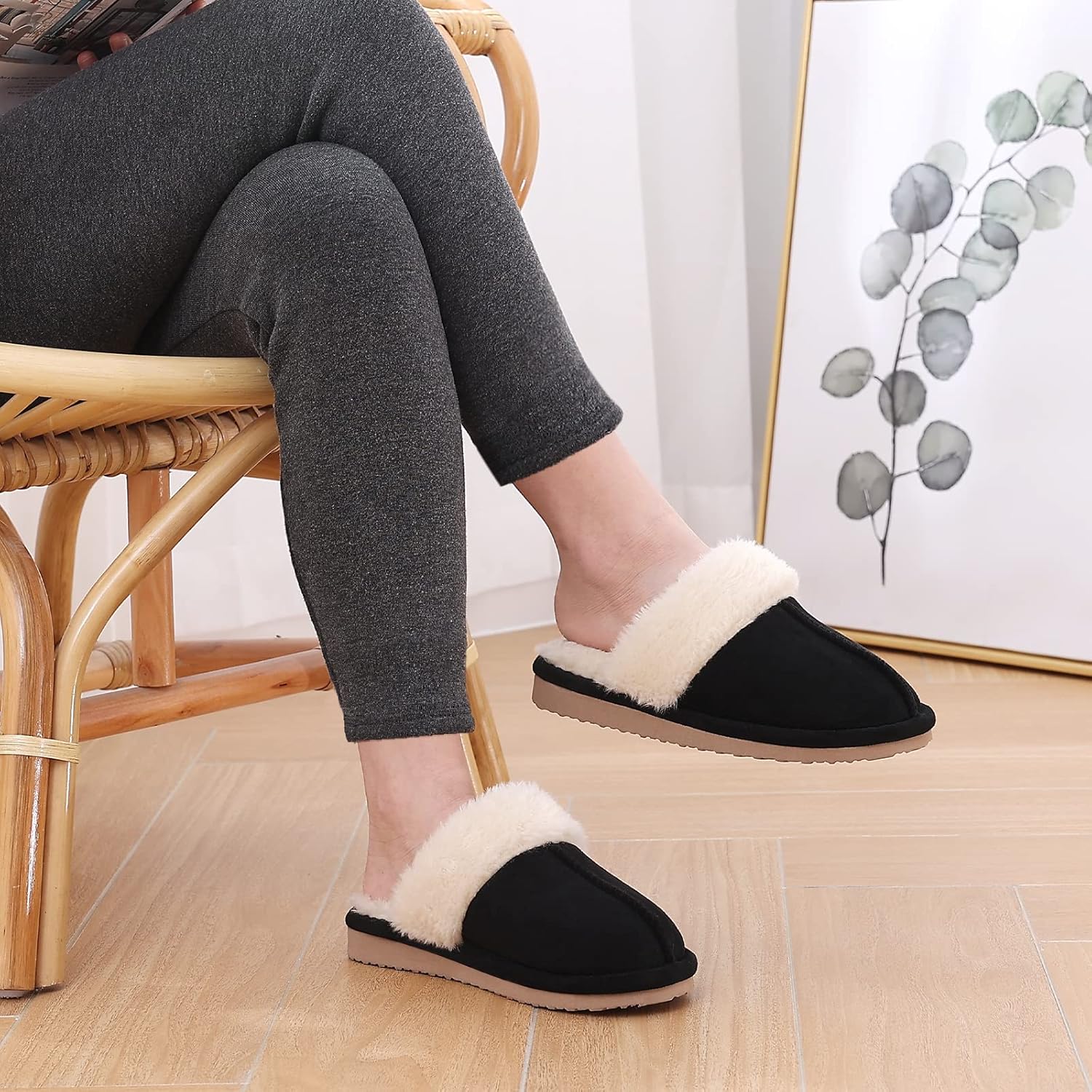 Fuzzy Memory Foam Pantoffels - SoftStep