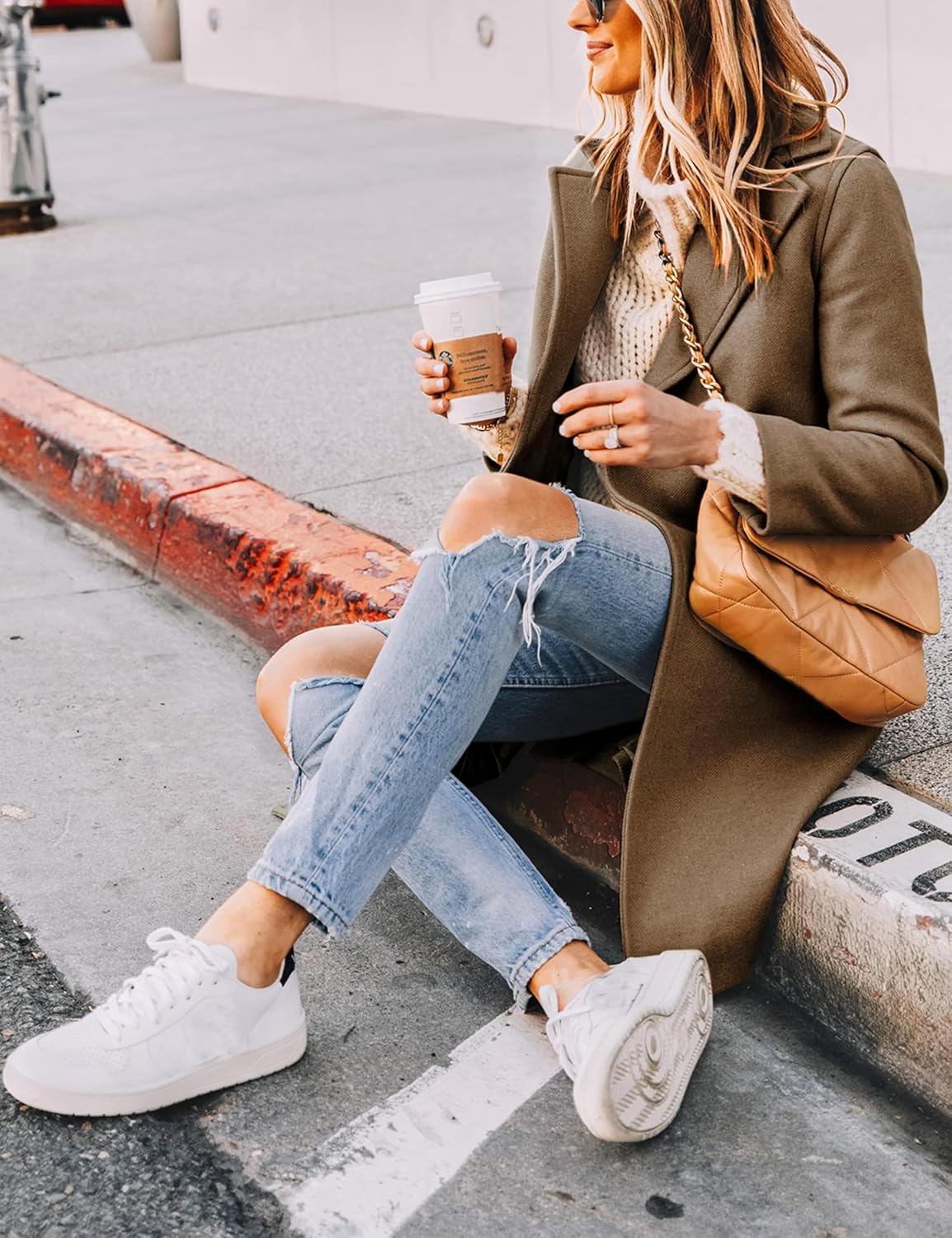 Dames Winter Wollen Jas met Notch Revers - Sofia