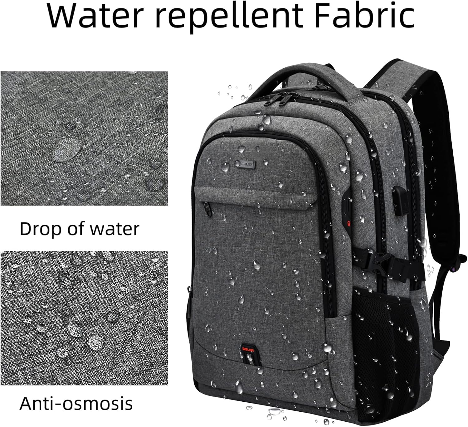 Waterdichte Reis Laptoprugzak met USB-poort & Georganiseerde Opslag