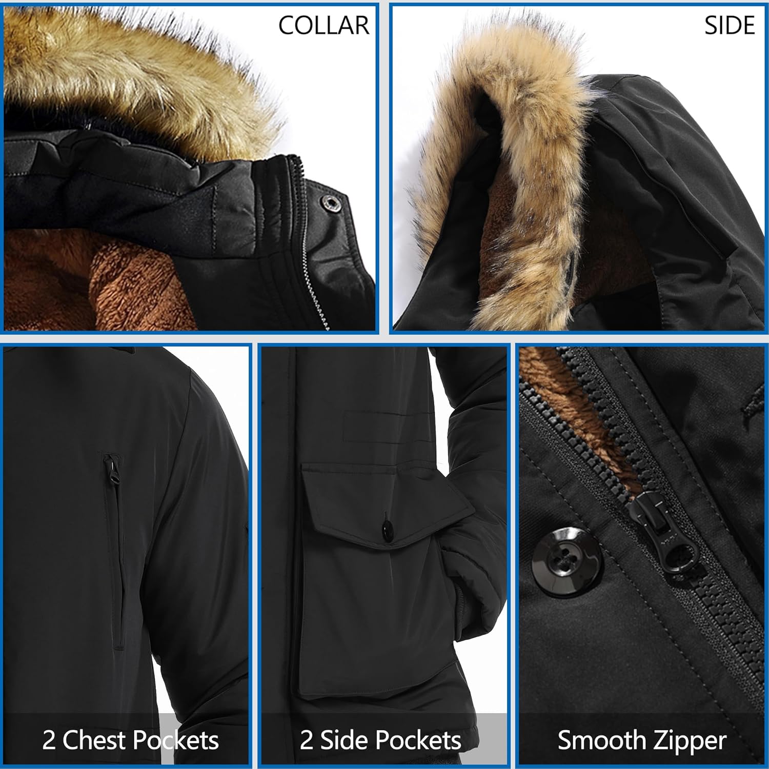 Winterjas met Afneembare Capuchon voor Heren - Gabriel