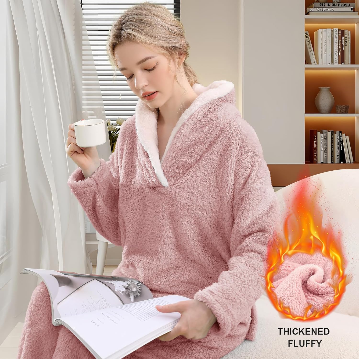 Fluffy Pyjama Set voor Dames - CozyPlush
