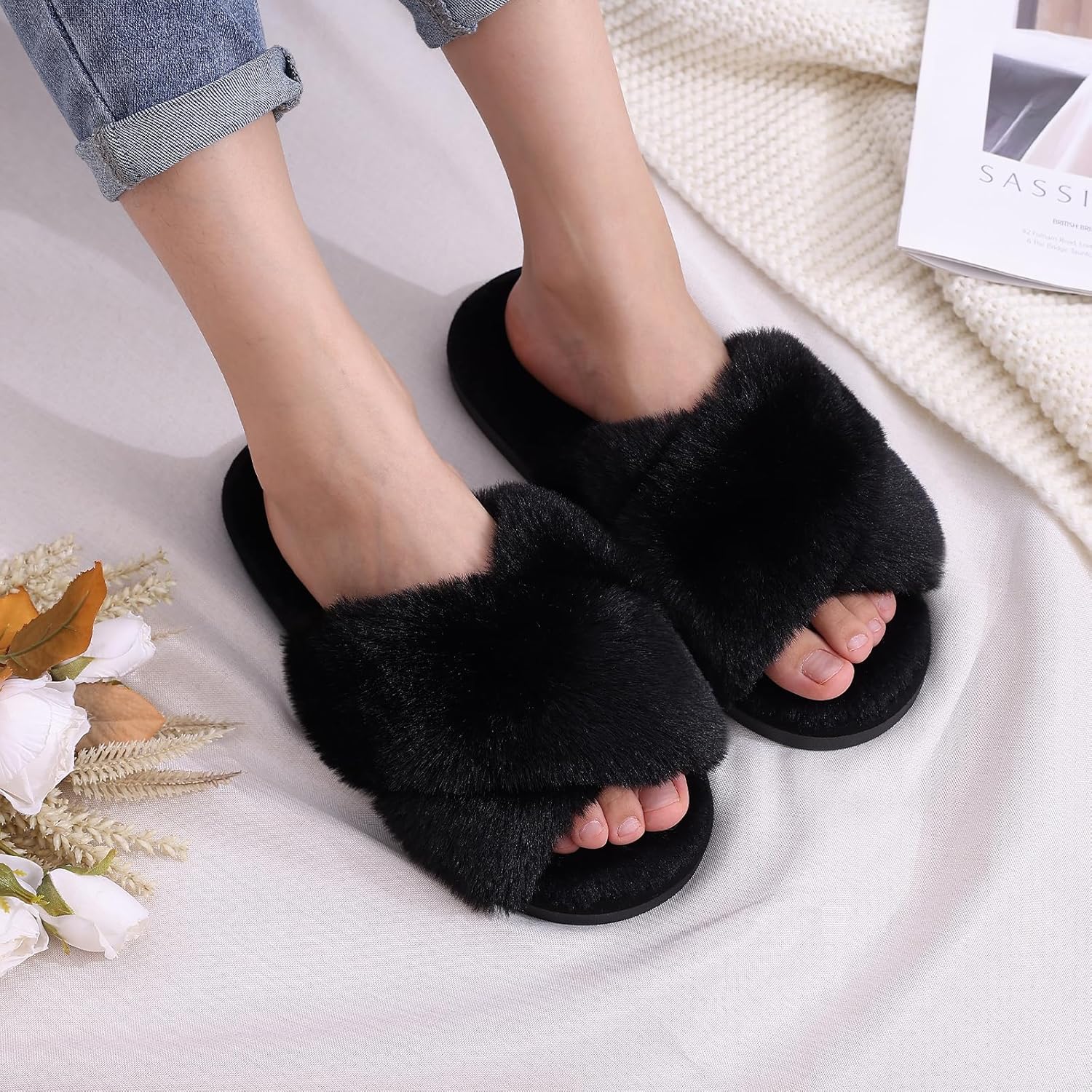 Fuzzy Slippers met Memory Foam - CloudStep
