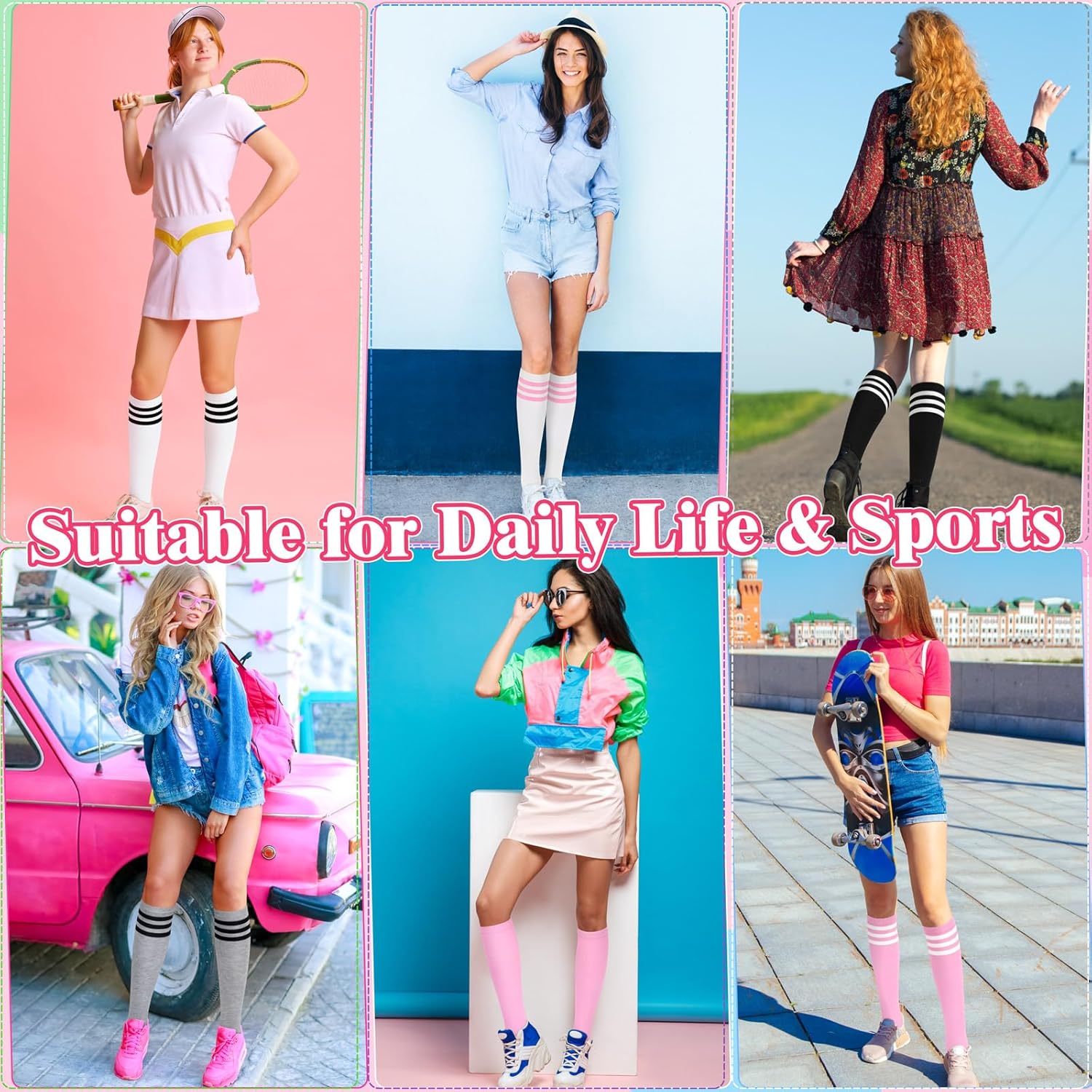 Knee High Sokken - Lila