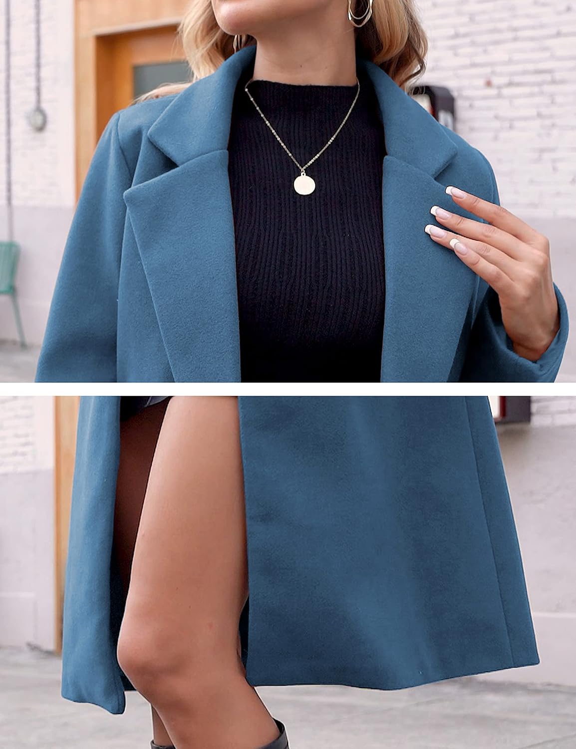 Dames Winter Wollen Jas met Notch Revers - Sofia