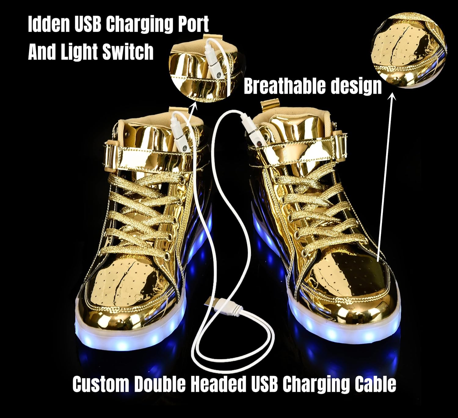 Trendy LED Sneakers met Oplaadbare Verlichting - LumaBoost