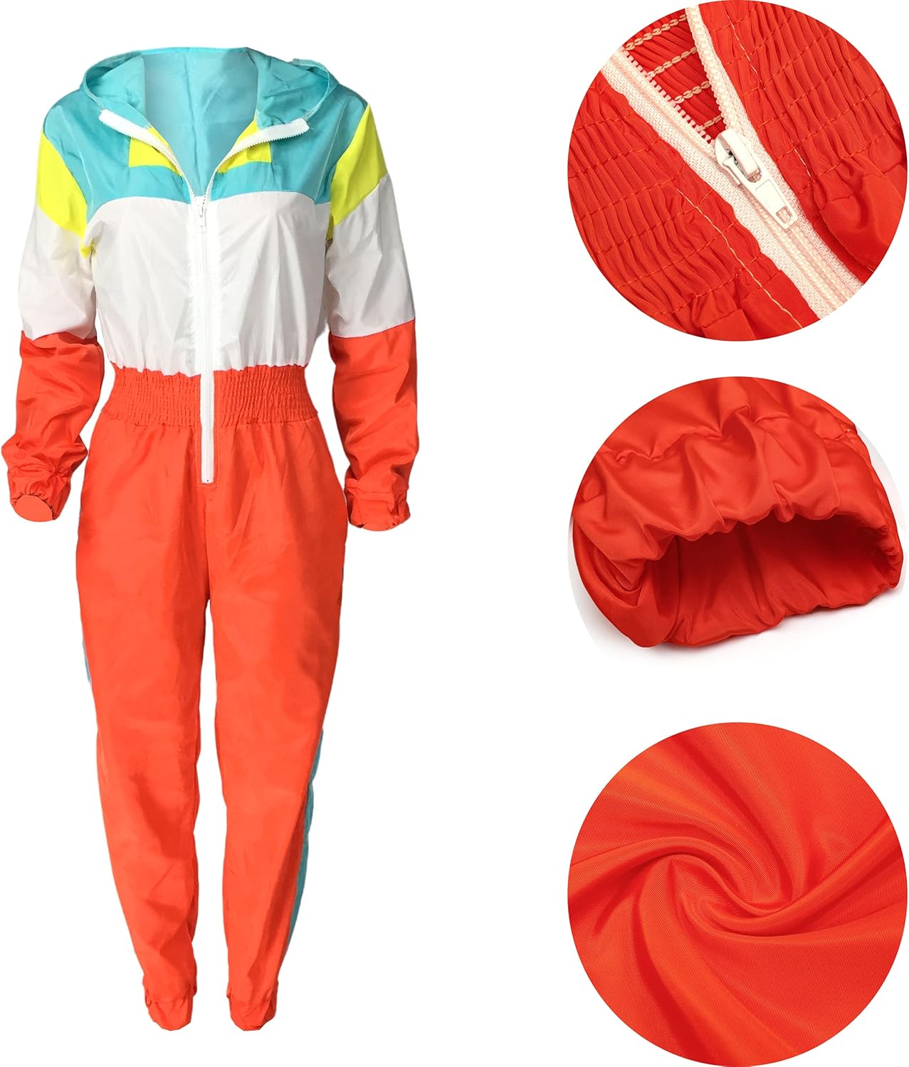 Retro Dames Windbreaker Jumpsuit - Elodie