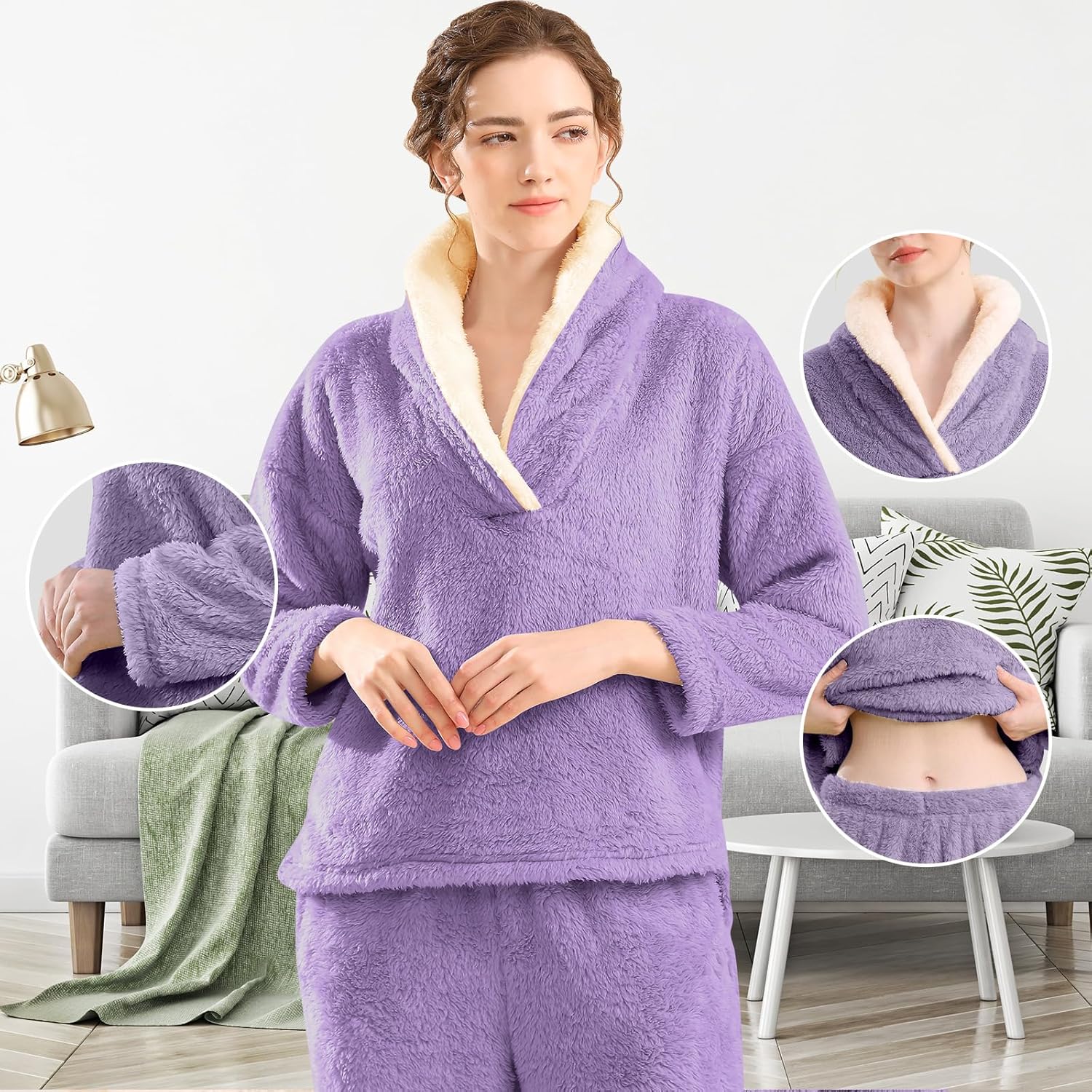 Fluffy Pyjama Set voor Dames - CozyPlush