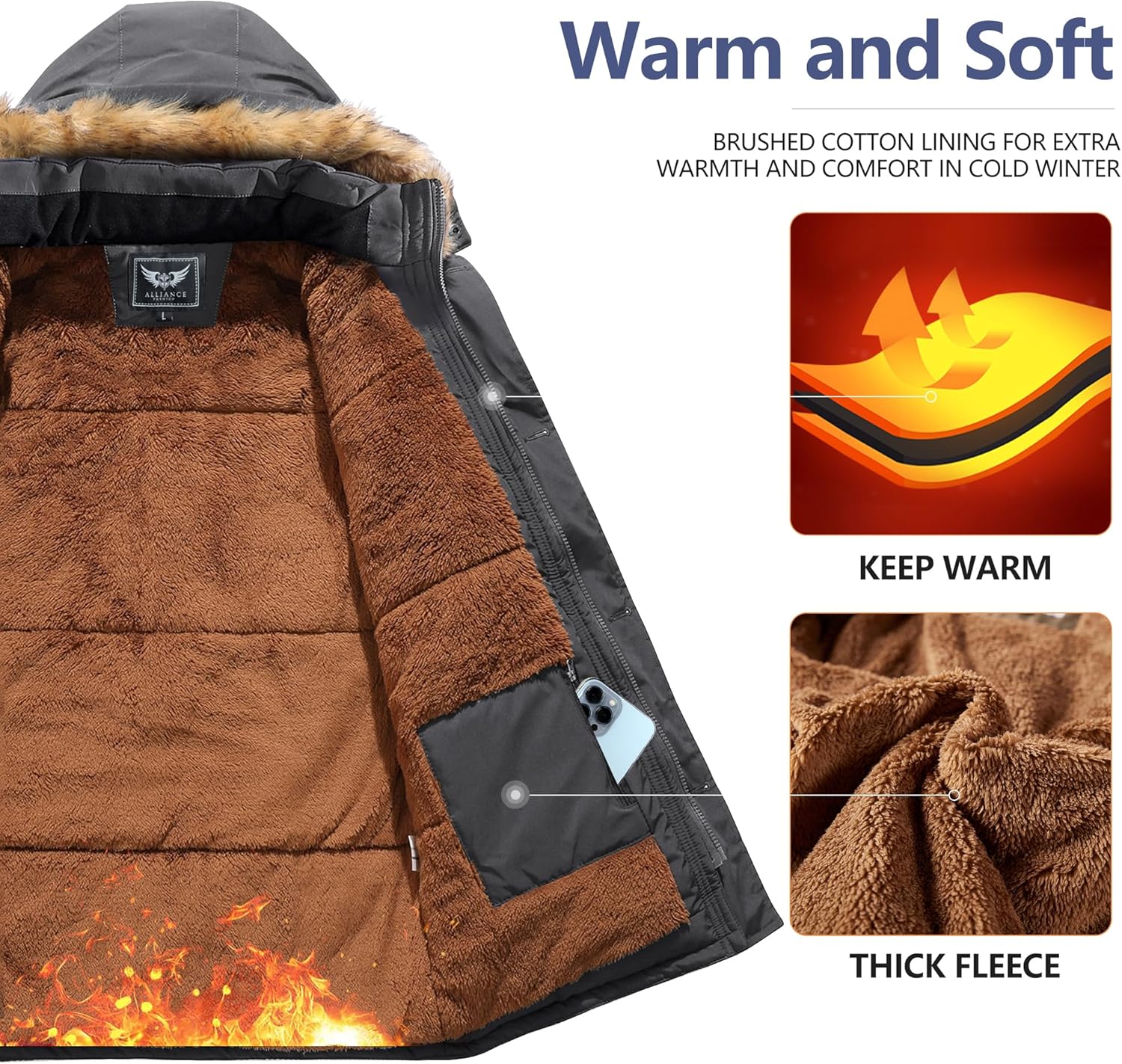 Winterjas met Afneembare Capuchon voor Heren - Gabriel