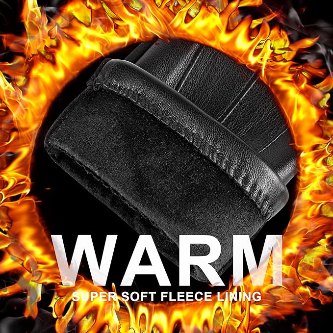 Winter Touchscreen Handschoenen van Suède Leer - Victor