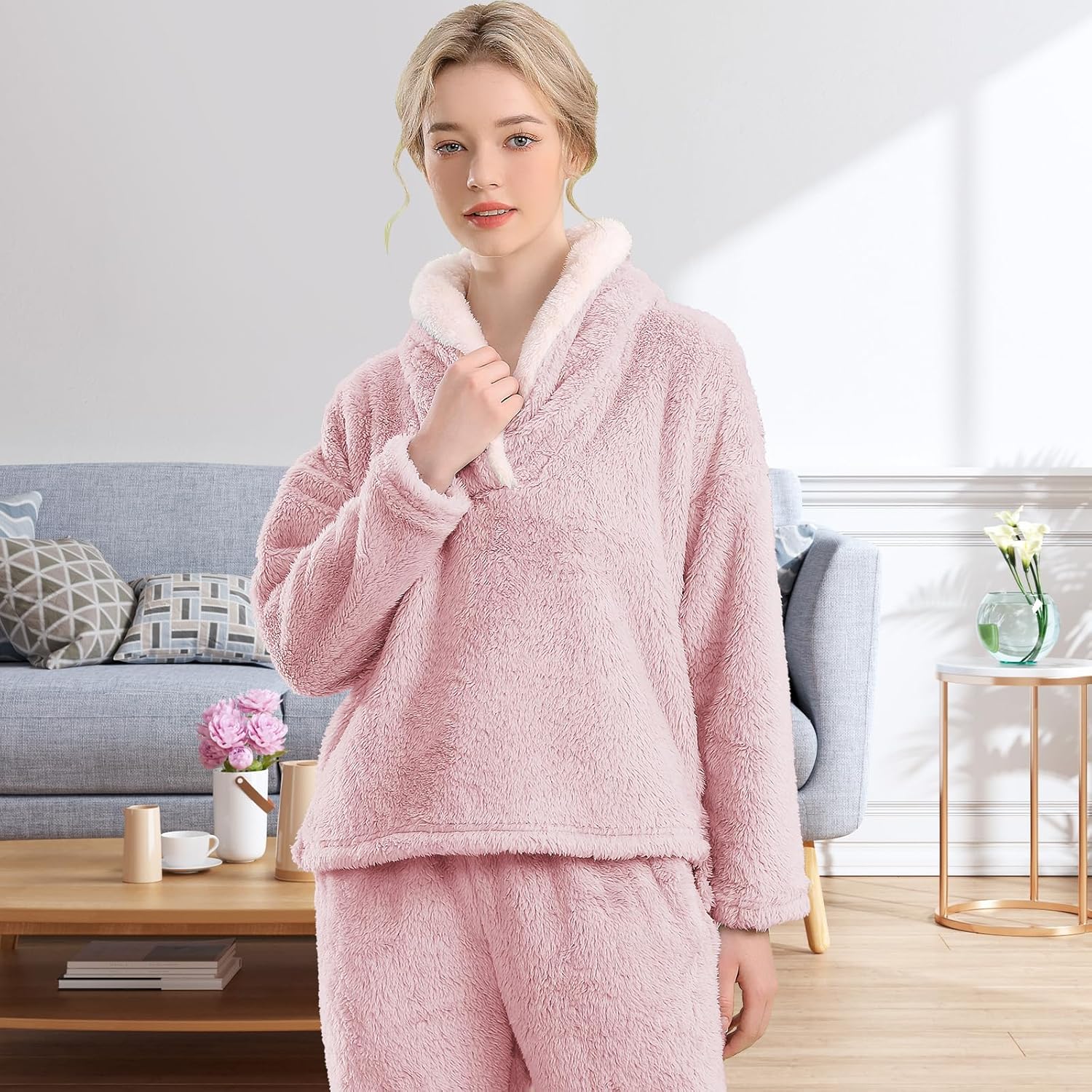 Fluffy Pyjama Set voor Dames - CozyPlush