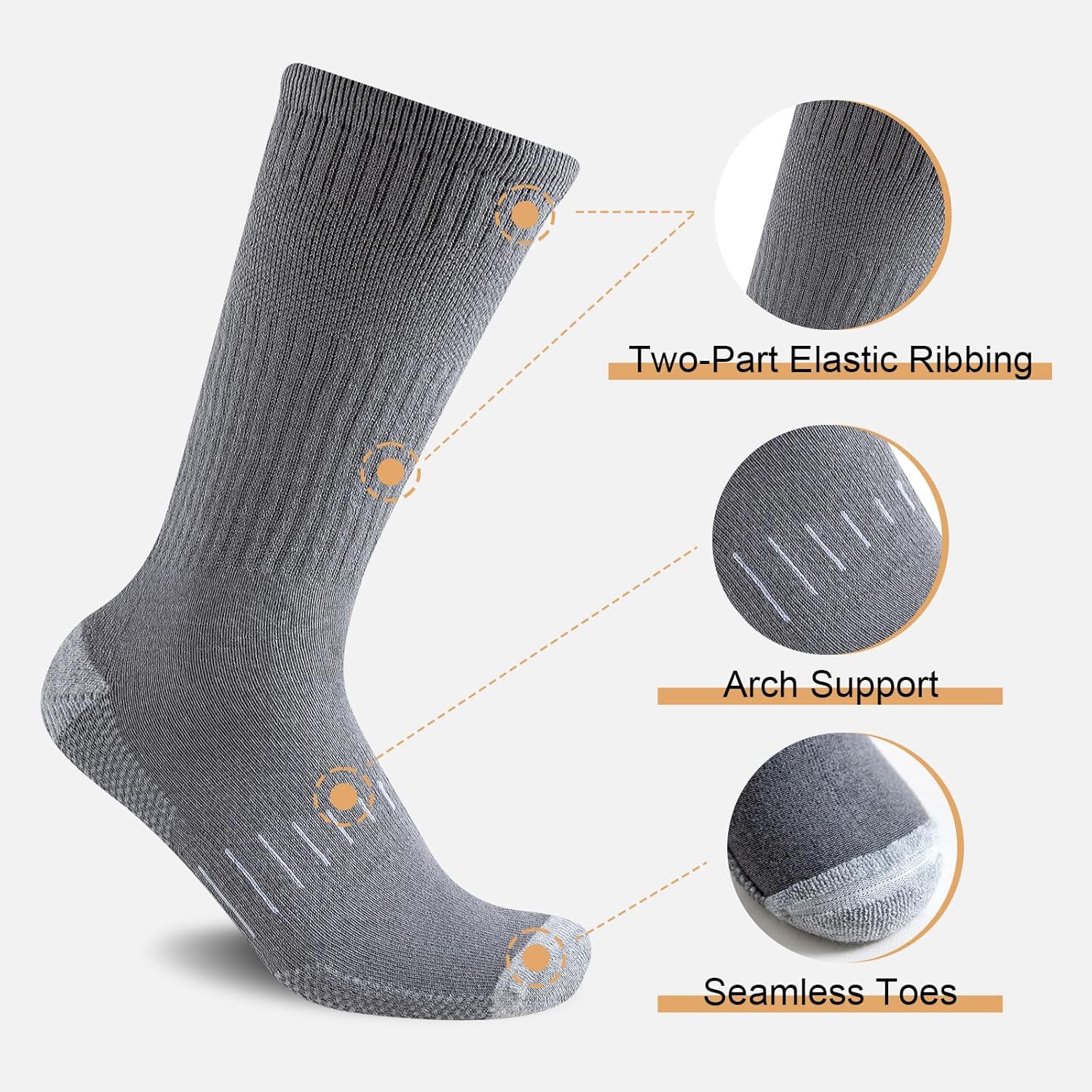 Heren Crew Sokken (6 Paar) - Daniel