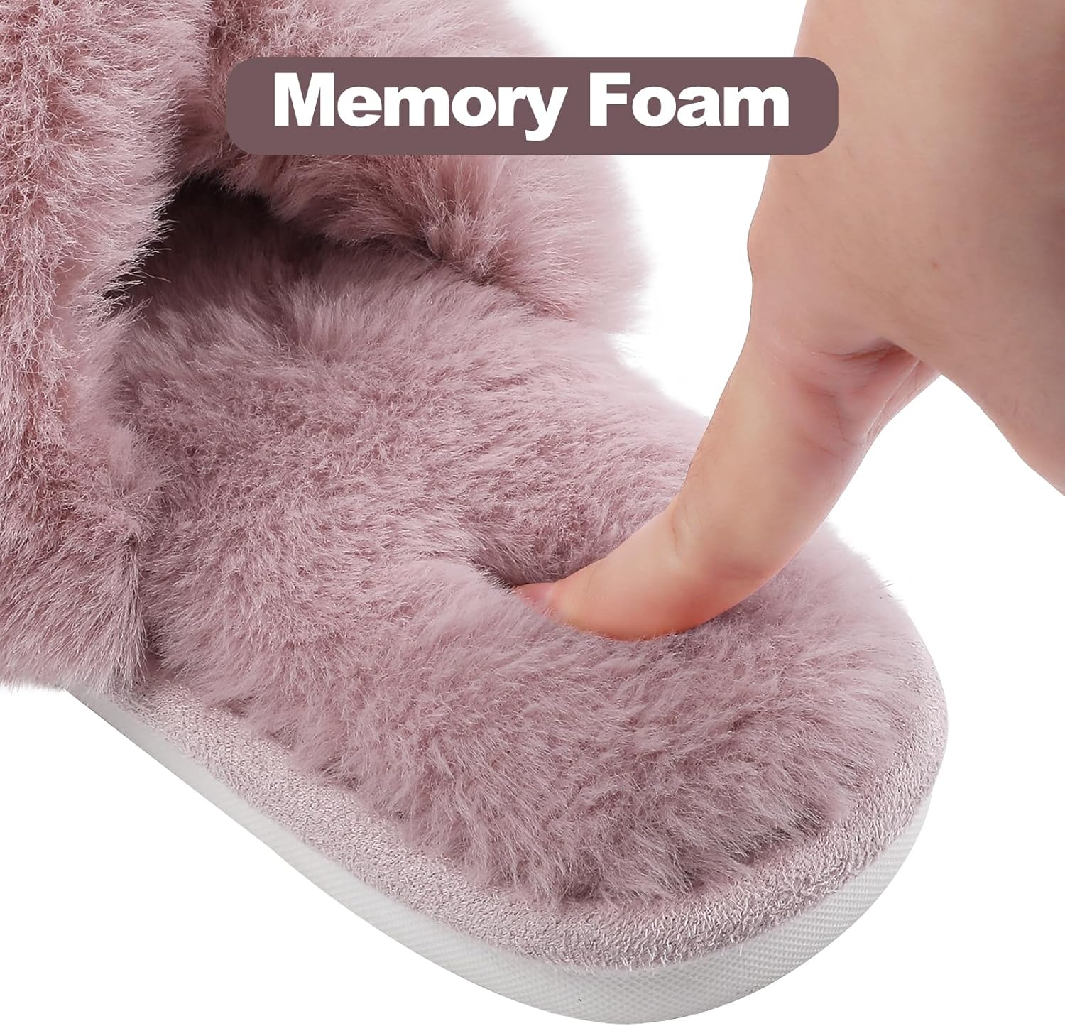 Fuzzy Slippers met Memory Foam - CloudStep