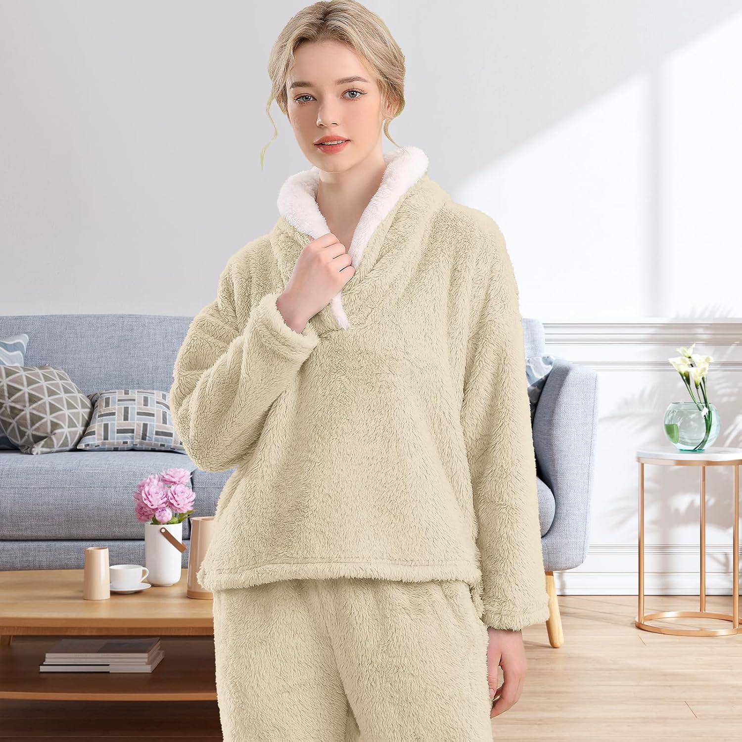 Fluffy Pyjama Set voor Dames - CozyPlush