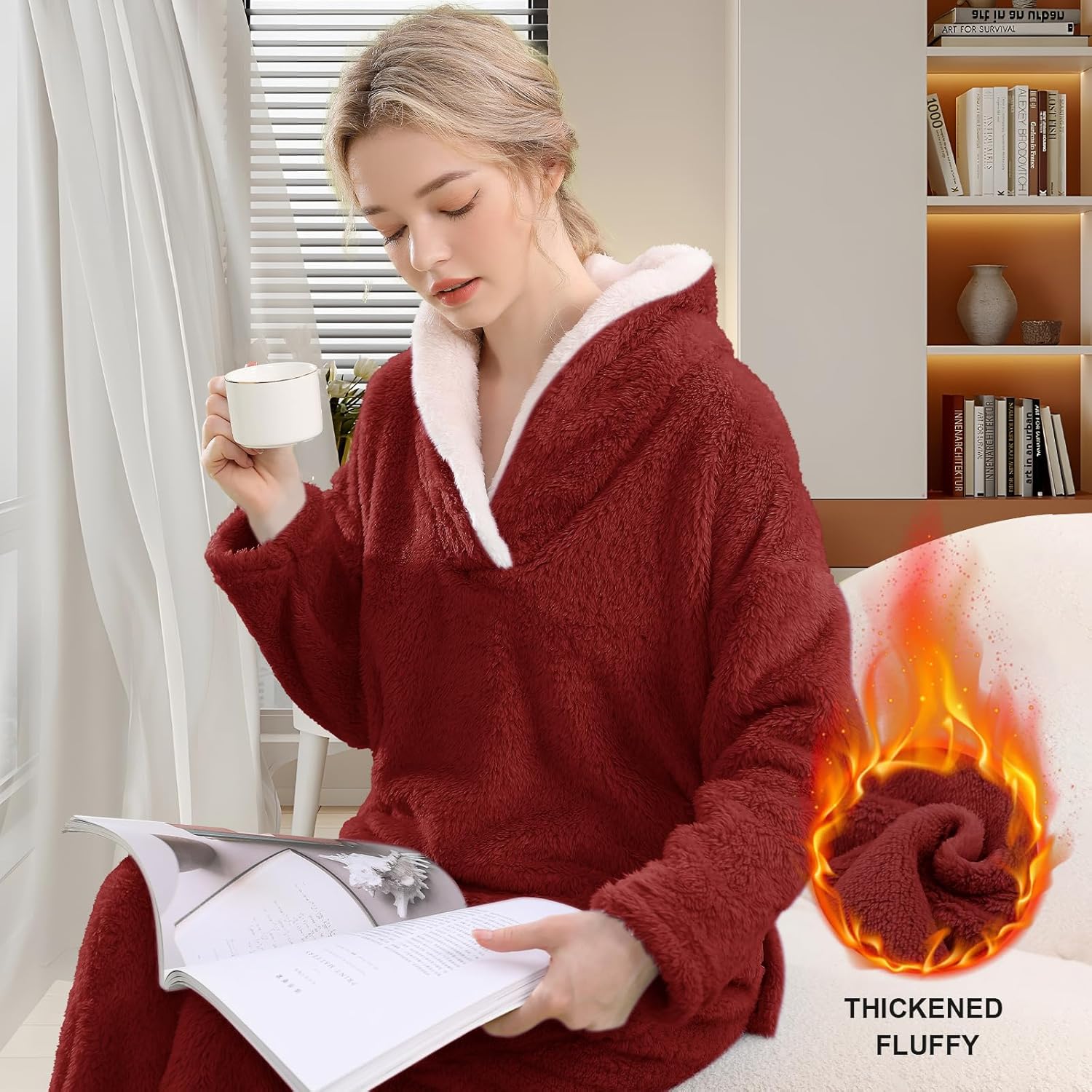 Fluffy Pyjama Set voor Dames - CozyPlush
