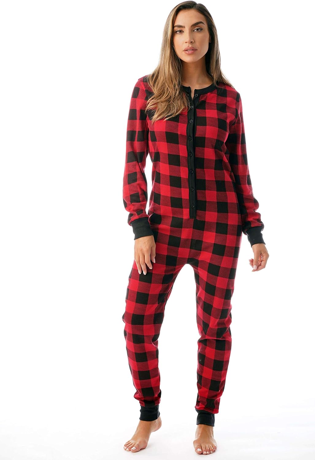 Thermal Onesie met Ronde Hals - CozyPlaid