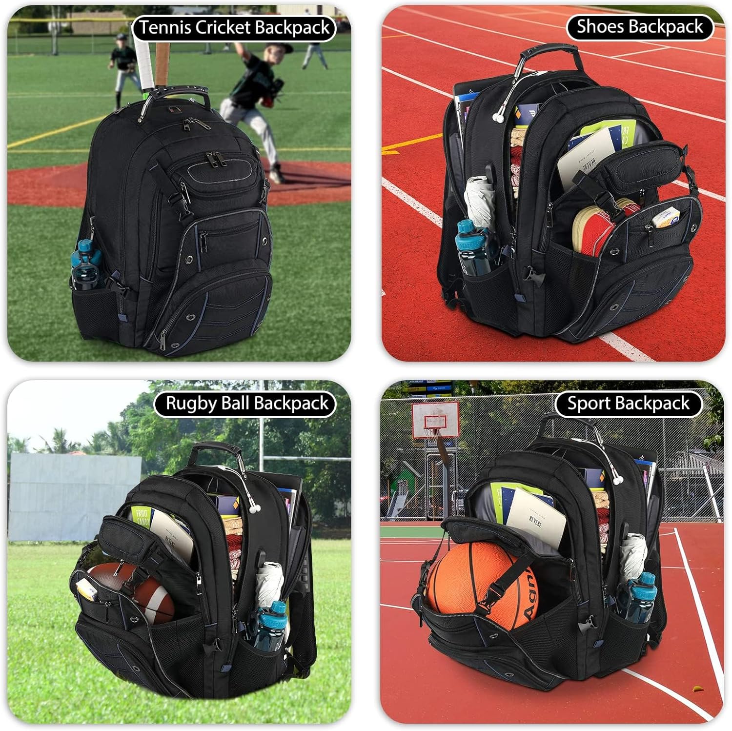 55L Extra-Grote Reis Laptop Rugzak met USB Opladen en RFID Beveiliging