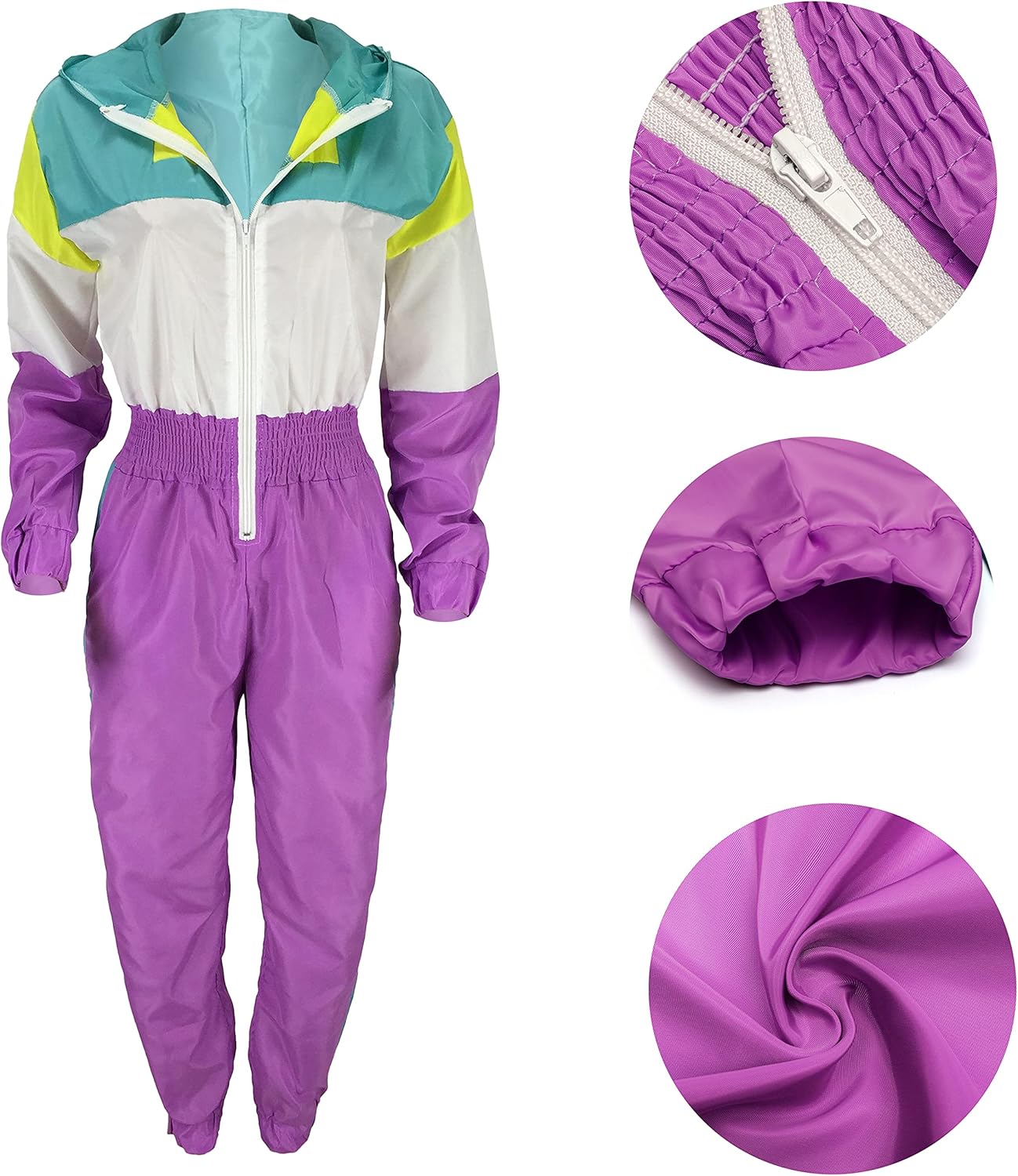 Retro Dames Windbreaker Jumpsuit - Elodie