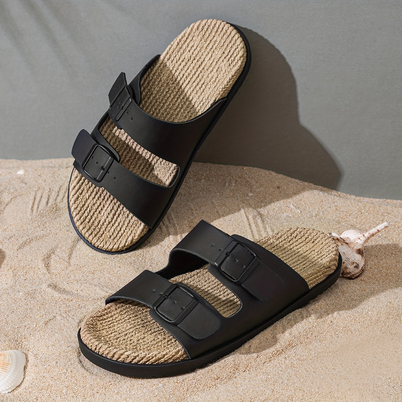 Stijlvolle heren zomer-slippers met verstelbare banden - GripStep