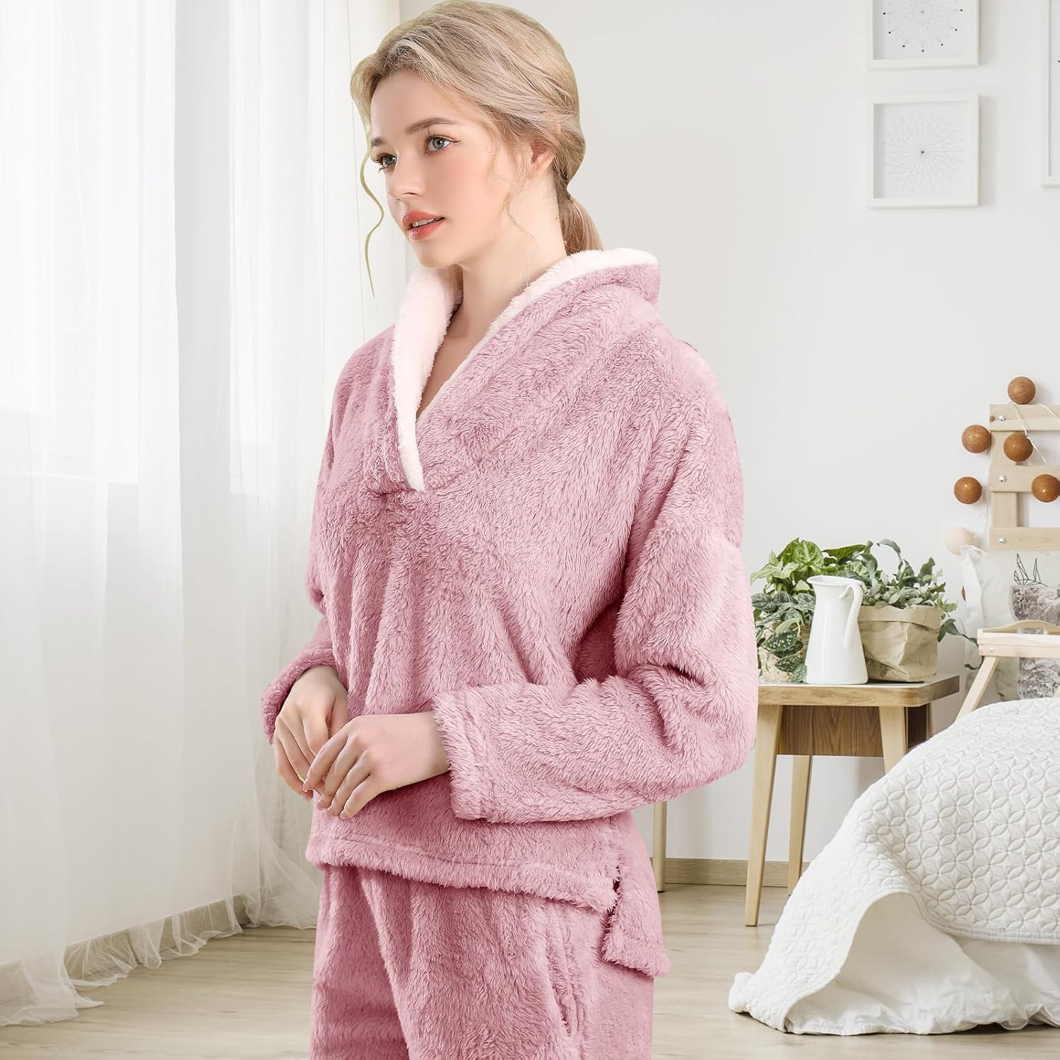 Fluffy Pyjama Set voor Dames - CozyPlush