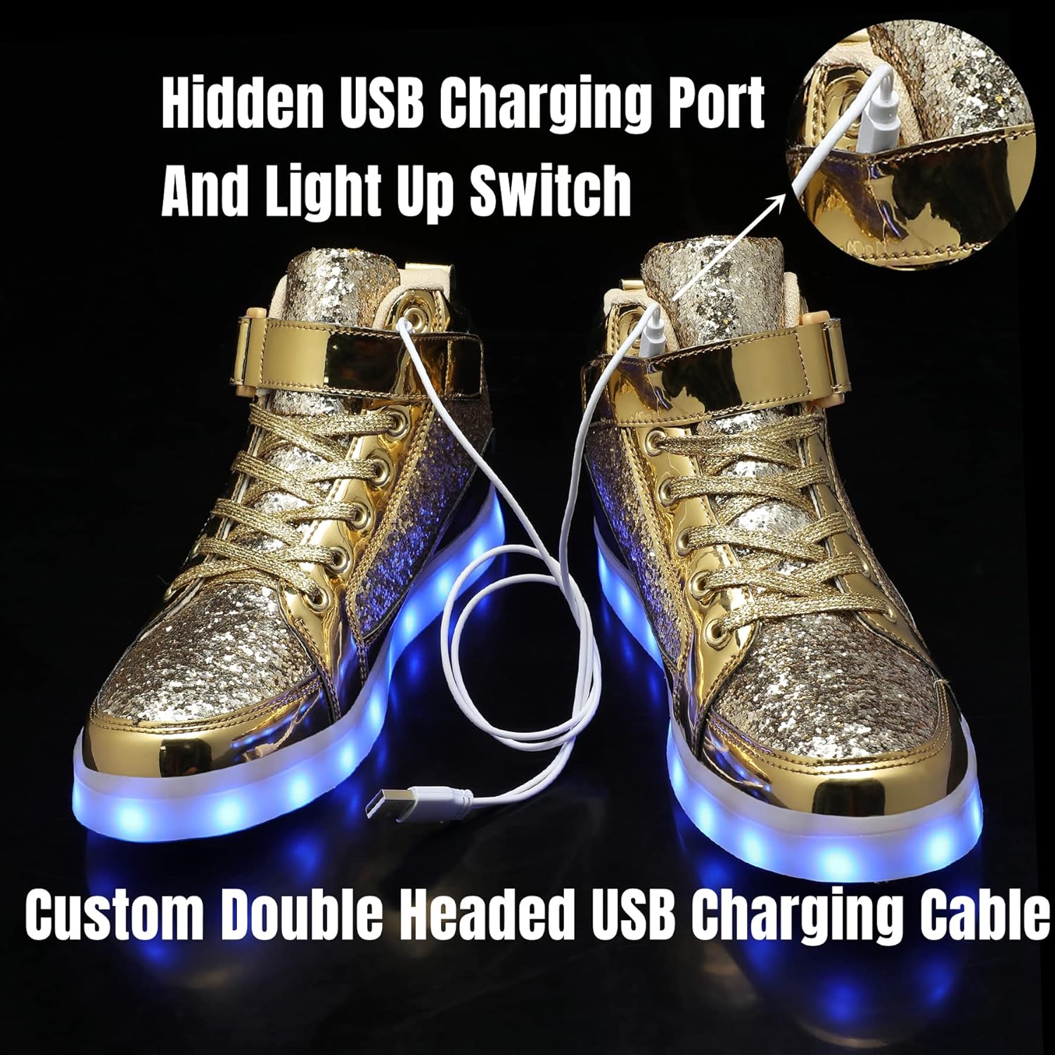 Trendy LED Sneakers met Oplaadbare Verlichting - LumaBoost