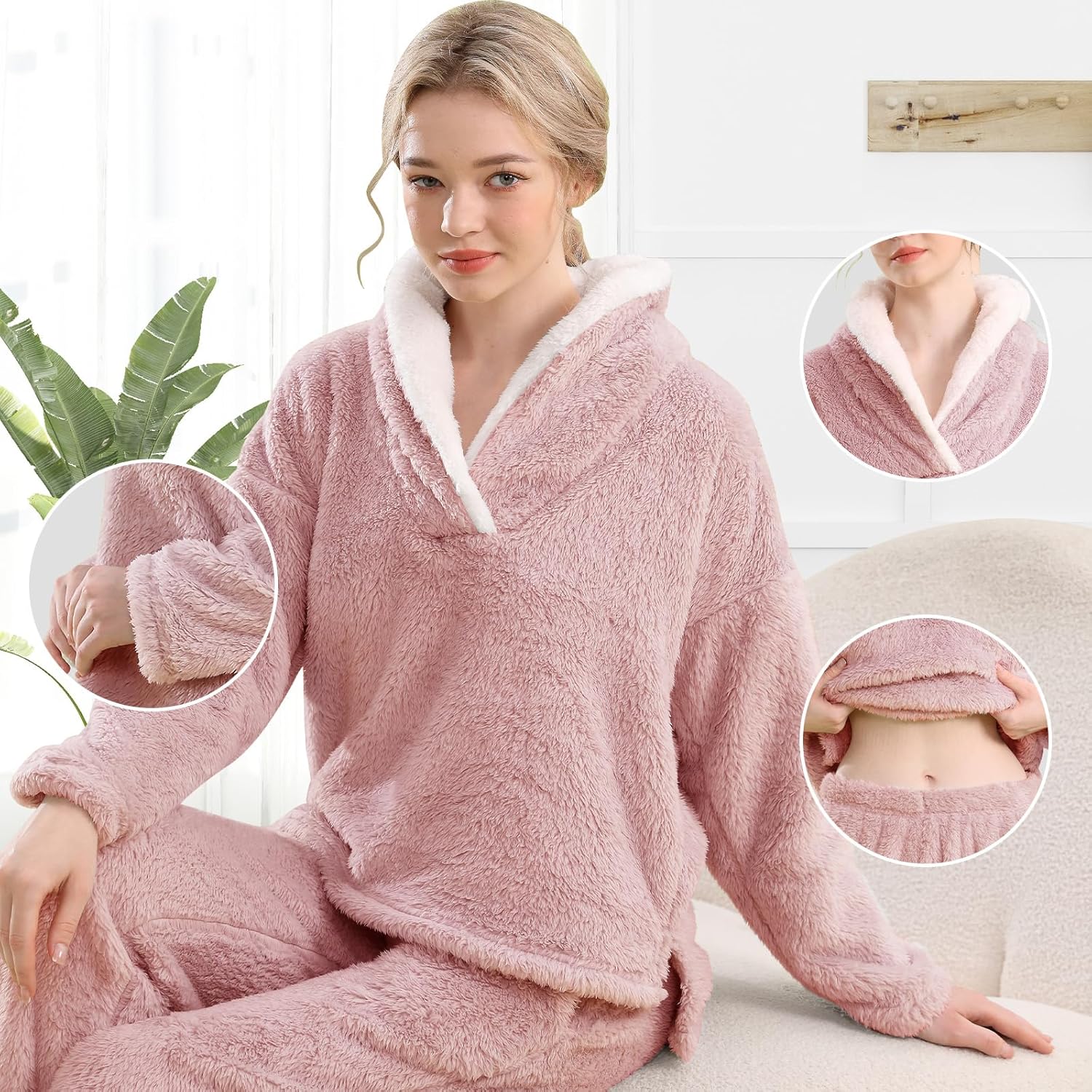 Fluffy Pyjama Set voor Dames - CozyPlush