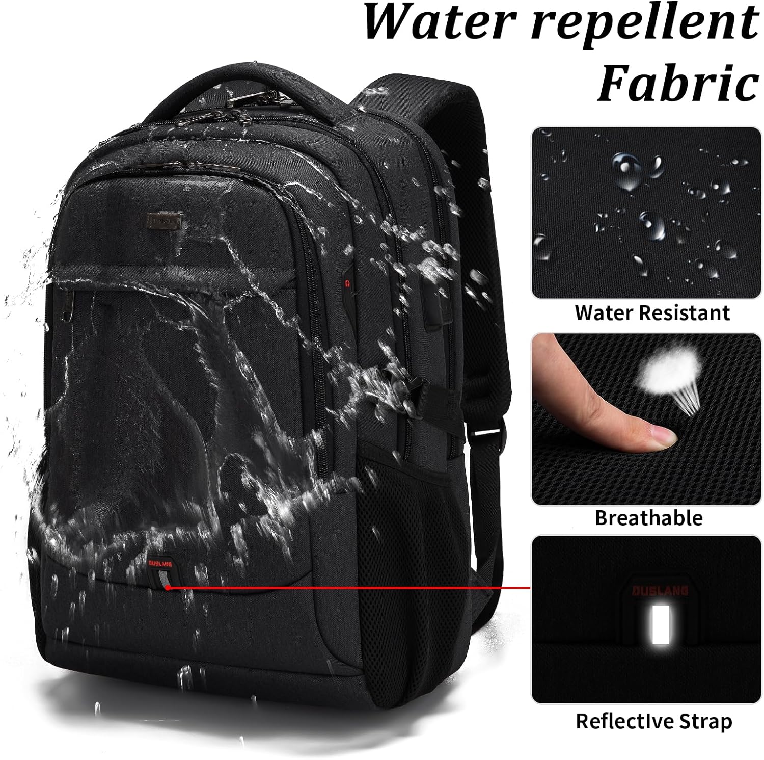 Waterdichte Reis Laptoprugzak met USB-poort & Georganiseerde Opslag