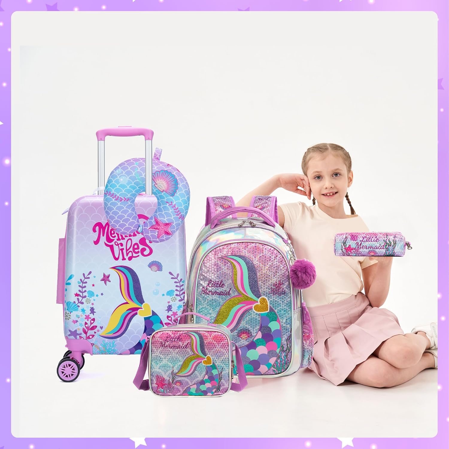 Kinder Bagage Set 5-delig met Hard Shell en Spinnerwielen – Game Day