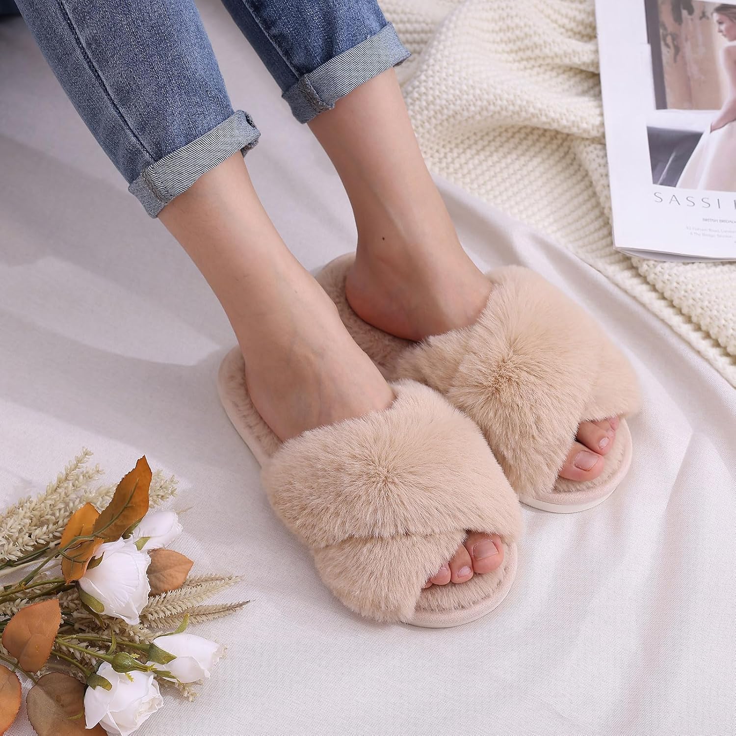 Fuzzy Slippers met Memory Foam - CloudStep