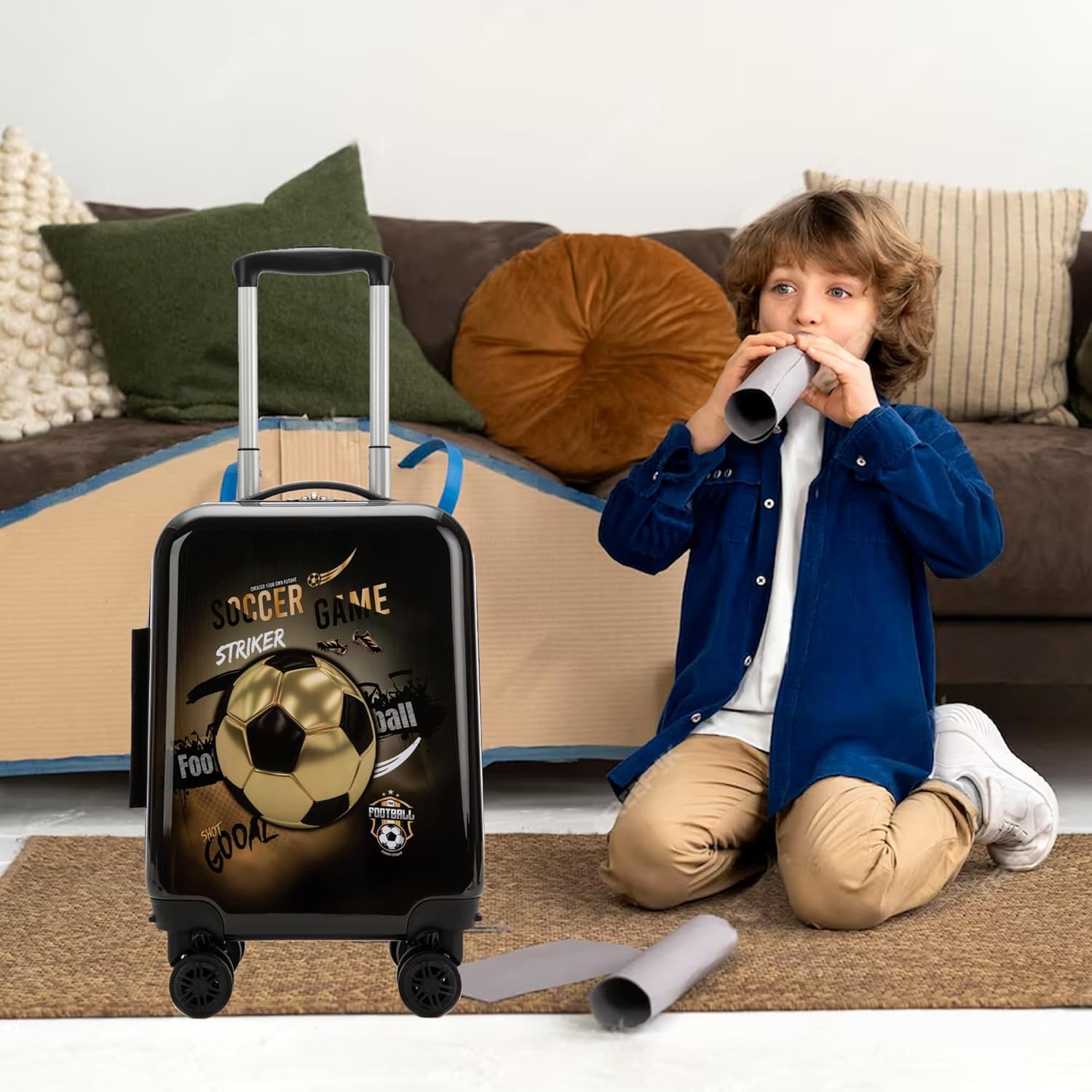 Kinder Bagage Set 5-delig met Hard Shell en Spinnerwielen – Game Day