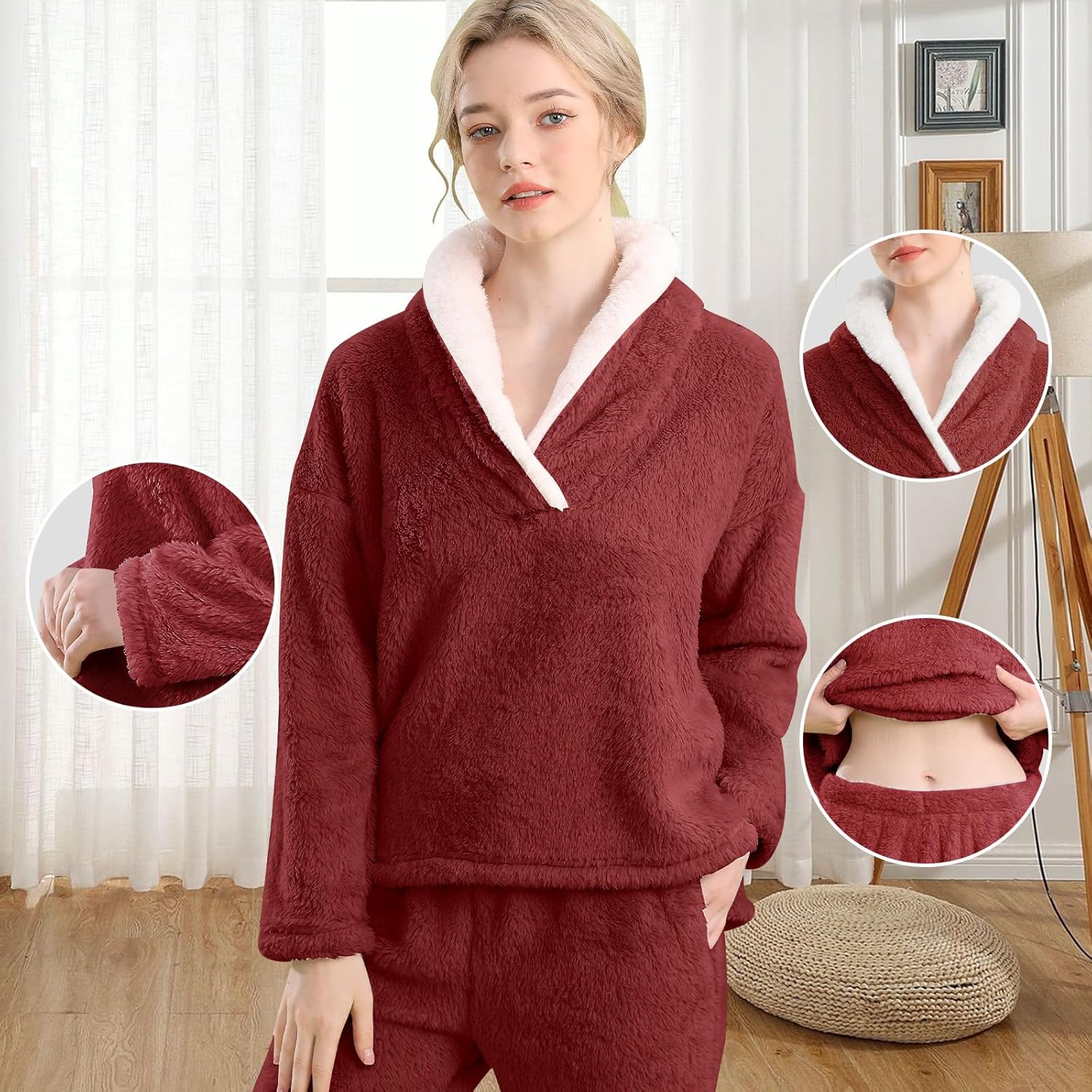Fluffy Pyjama Set voor Dames - CozyPlush