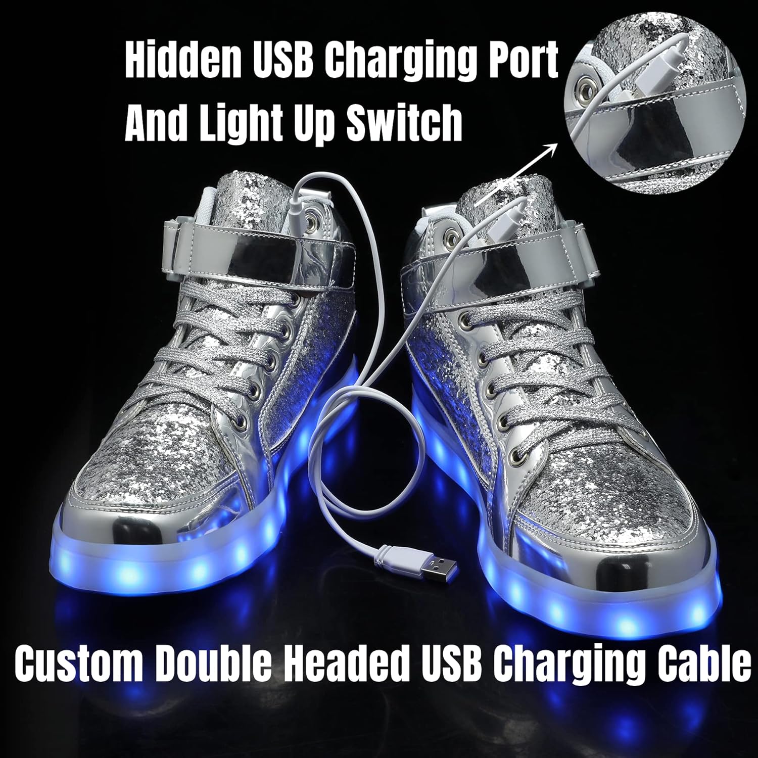 Trendy LED Sneakers met Oplaadbare Verlichting - LumaBoost