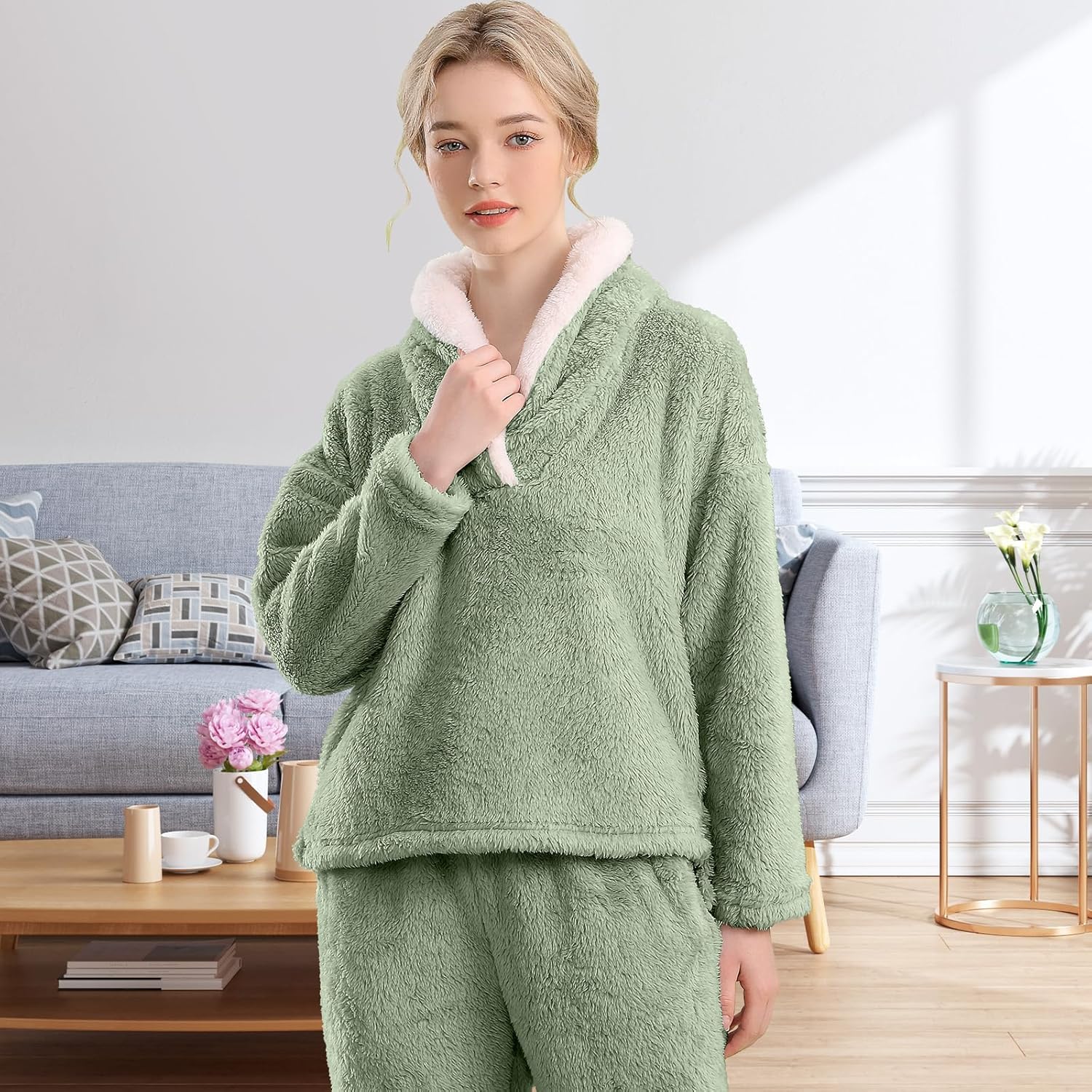 Fluffy Pyjama Set voor Dames - CozyPlush