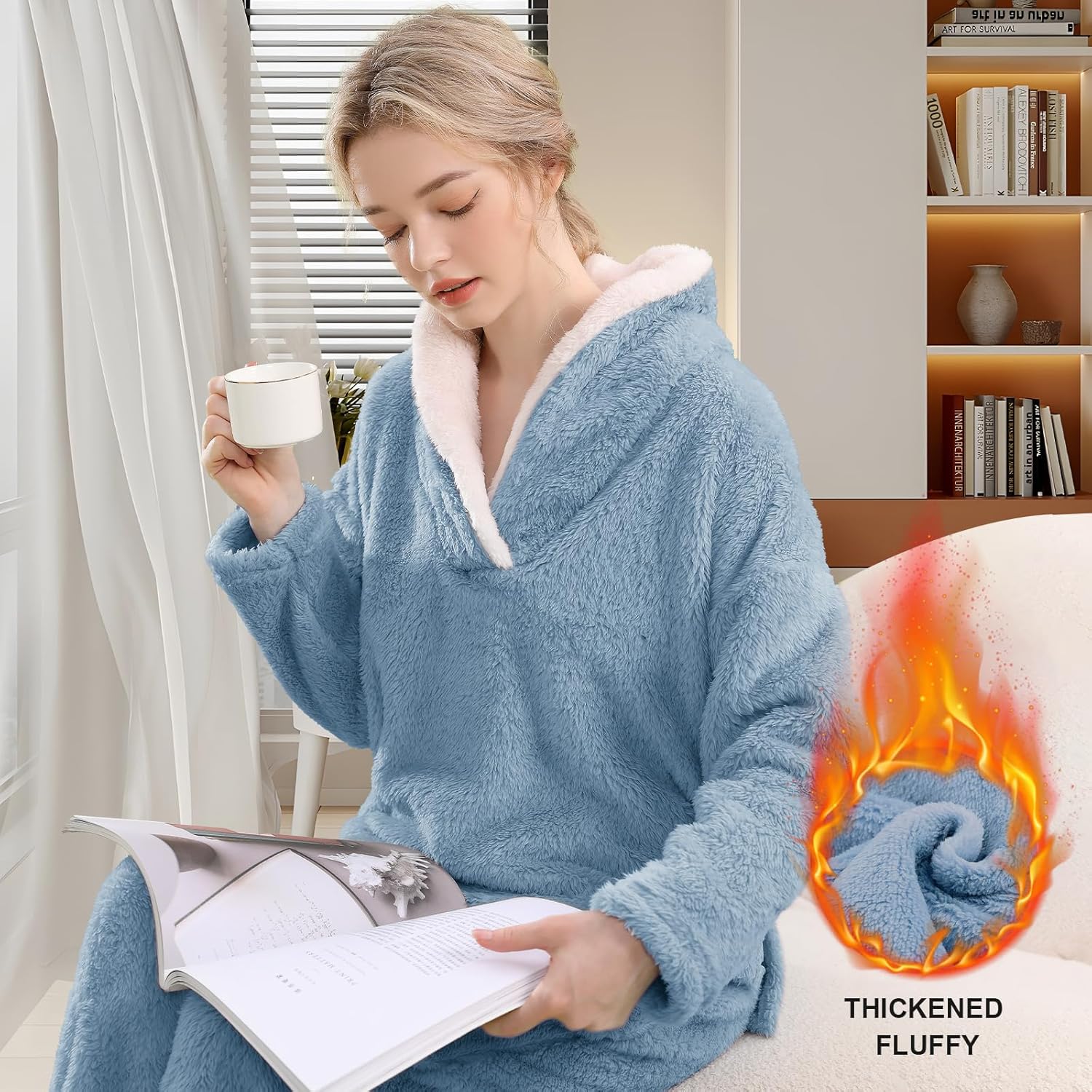 Fluffy Pyjama Set voor Dames - CozyPlush